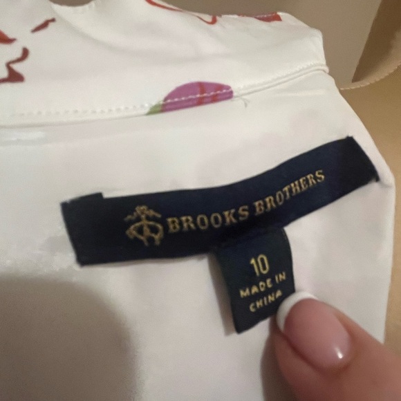 Brooks Brothers Floral Sleeveless Mock Neck Sheath Dress, size 10 - Picture 10 of 12